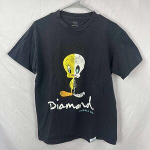Diamond Supply Co. x Looney Tunes Tweety Graphic Print T-Shirt M